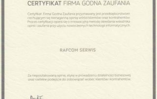 certyfikat_firma_godna_zaufania_rafcom_katowice_wojewodzka_31