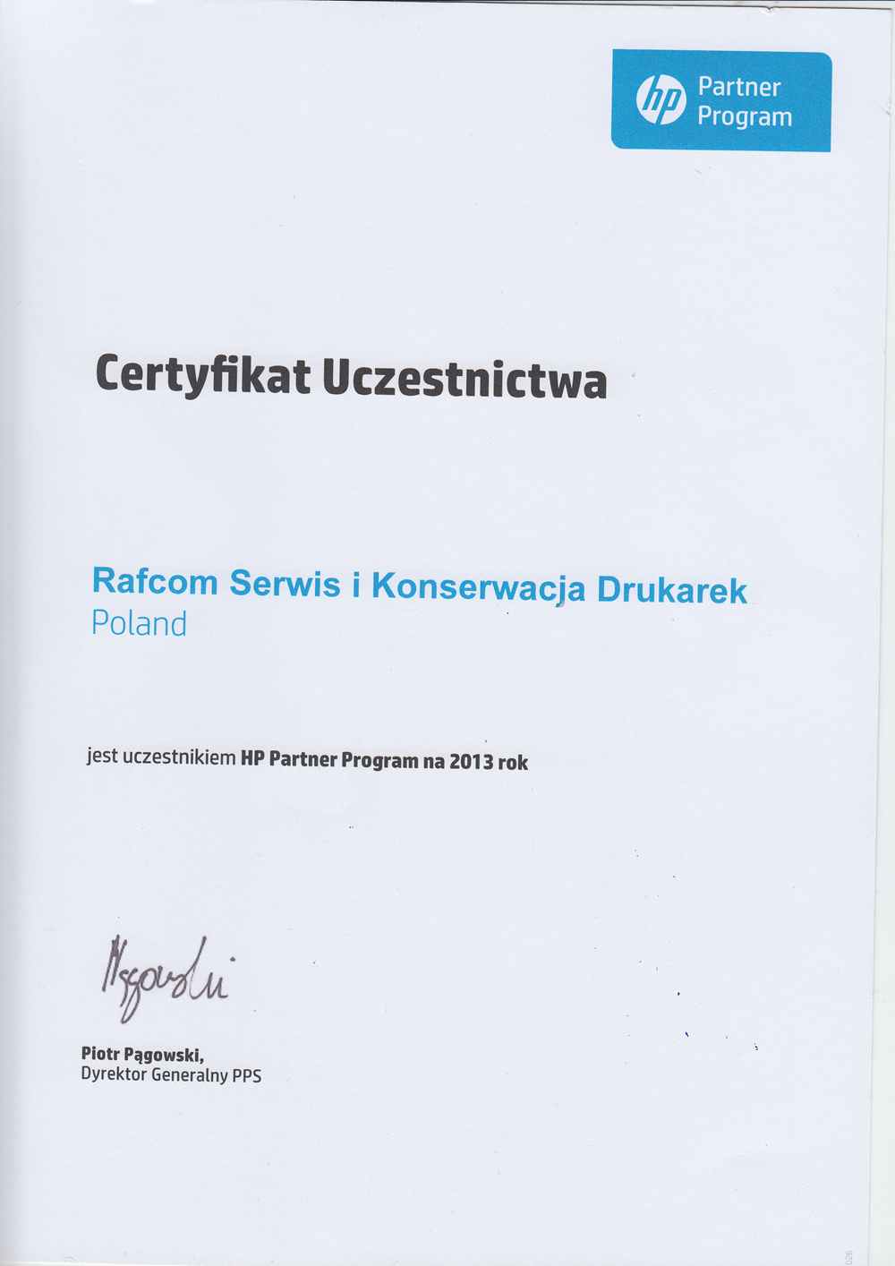 HP Partner Program Rafcom Katowice
